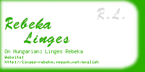 rebeka linges business card